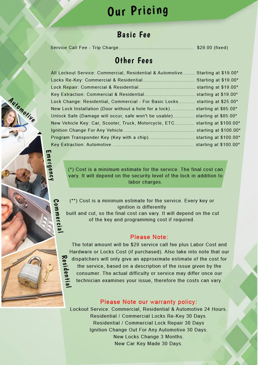 Miami Liberty Locksmith Miami, FL 305-704-9594 - Pricelist-2